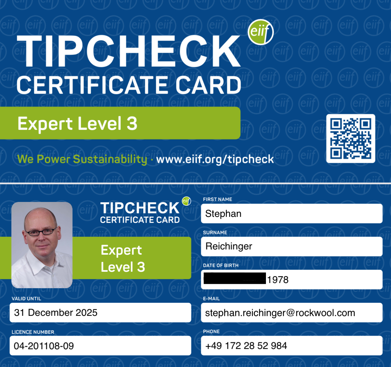 TIPCHECK Certificate